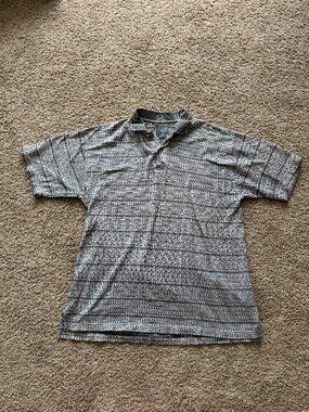 Vintage Dockers Patterned Polo Golf Y2K 90s Men's Size Large